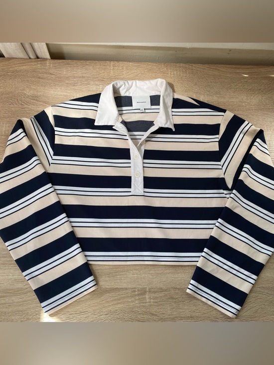 Reformation Tops - Reformation Anna Striped Rugby Shirt Medium